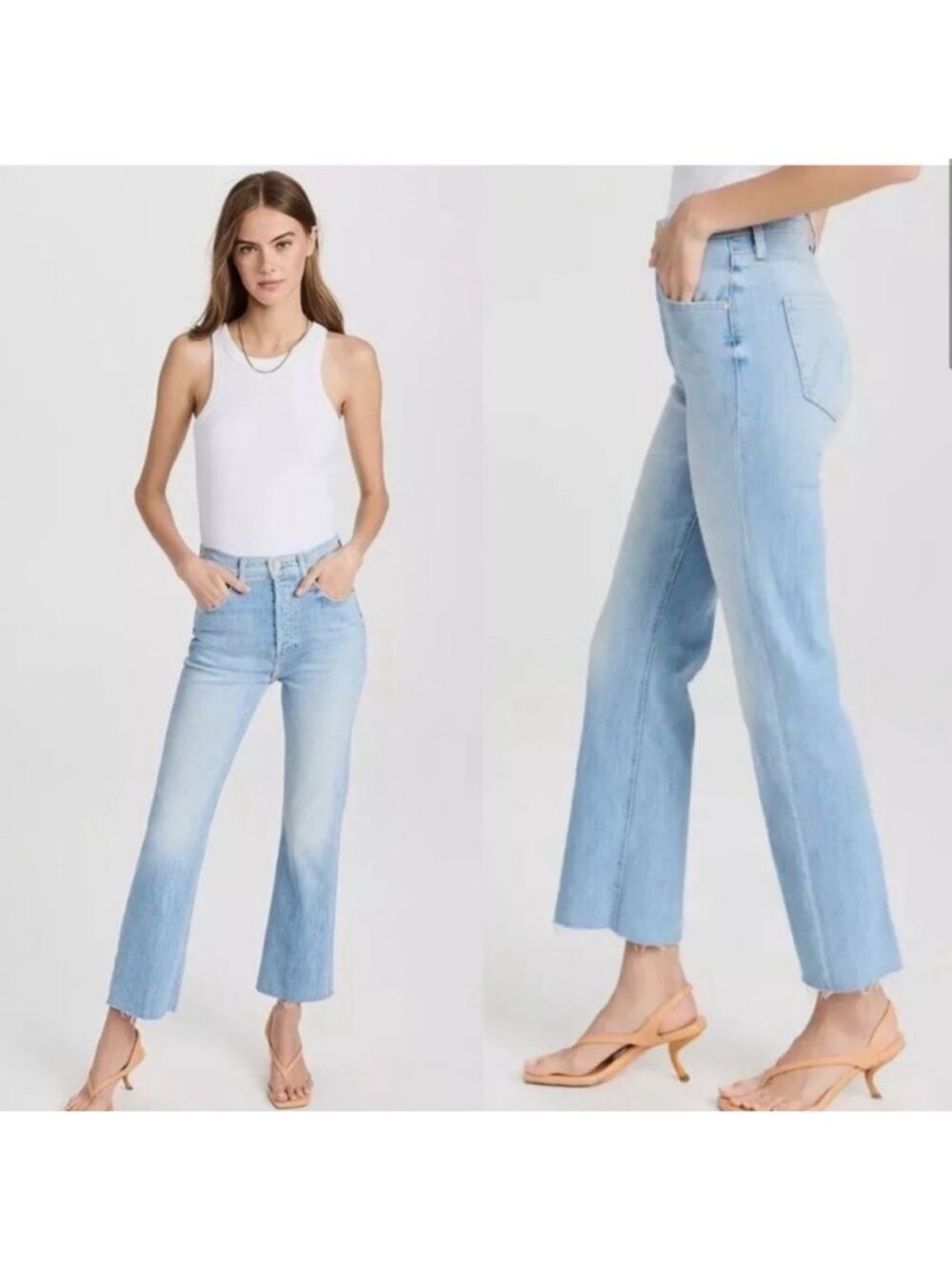 MOTHER | The Tripper Ankle Fray Jeans in Island Time Size 27
